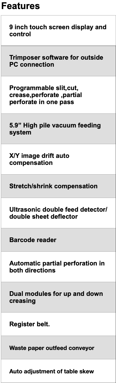 PT 9375SCC Super Cut Specs